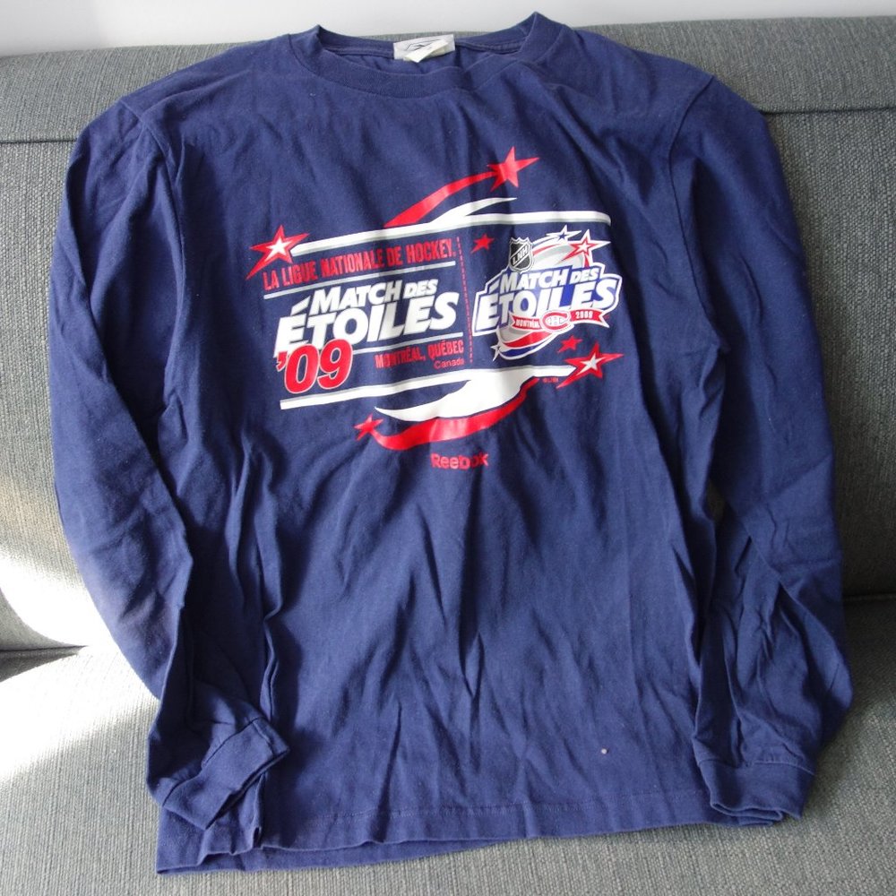 Reebok Match des Etoiles Montreal 2009 Long Sleeve Shirt Size S